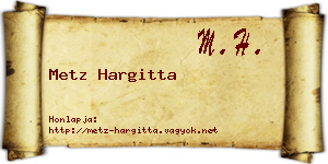 Metz Hargitta névjegykártya